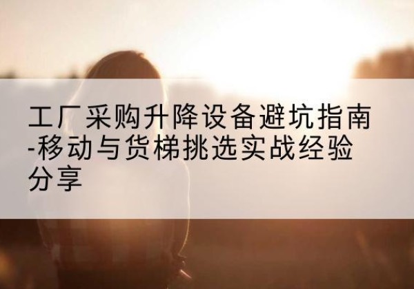 龙潭移动式升降机怎么选-工厂采购升降设备避坑指南-移动与货梯挑选实战经验分享