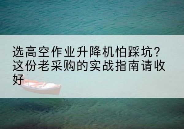 龙潭高空作业升降机厂家推荐-选高空作业升降机怕踩坑？这份老采购的实战指南请收好